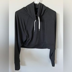 Vuori Black Cropped Hoodie